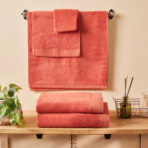 KARACA CHANDLER CORAL MODAL HAND TOWEL 5