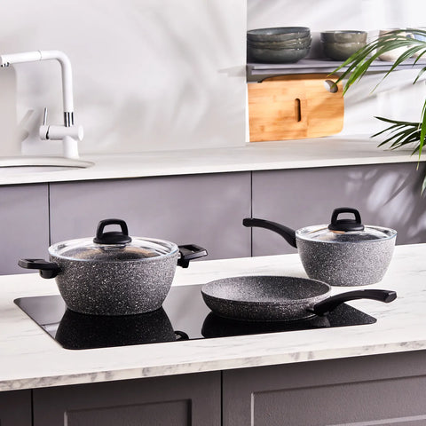 Batterie de cuisine Karaca Gris Biogranite, 5 pièces