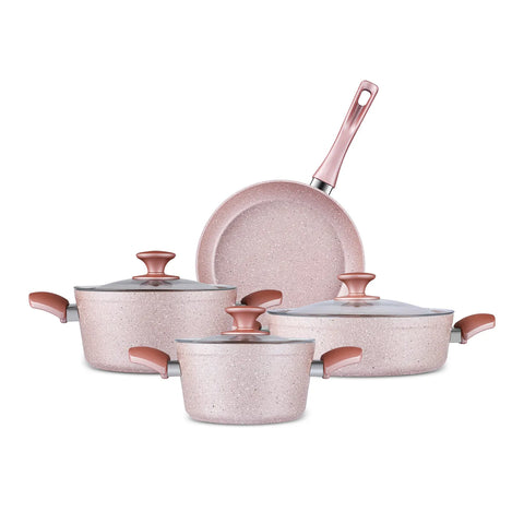 Batterie de cuisine à induction Karaca Biogranit Rosegold, 7 pièces 