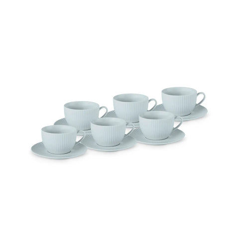 Tasse à thé Karaca Seashell Zephyt pour 6 personnes, bleu, 200 ml