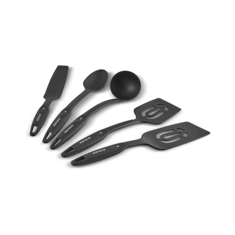 Batterie de Cuisine Karaca Biogranit Noir et Or pour Induction, 15 Pièces