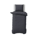 Nautica Solid Housse de Couette Simple Anthracite, 135X200, 80X80