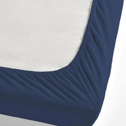 Nautica Jersey-Housse de Matelas, Bleu Marine, 100x200 cm