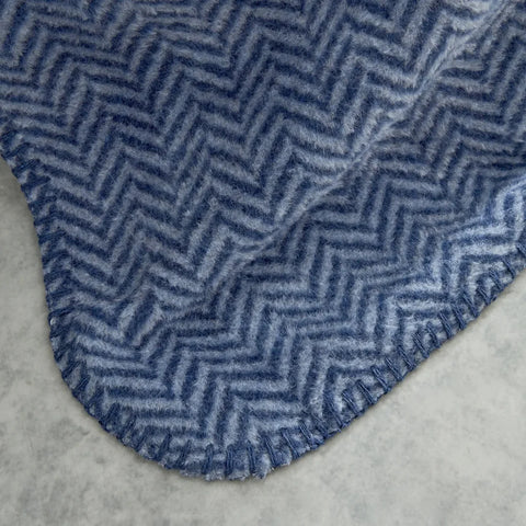 Karaca Home Sandra Plaid à Double Chevron, Indigo