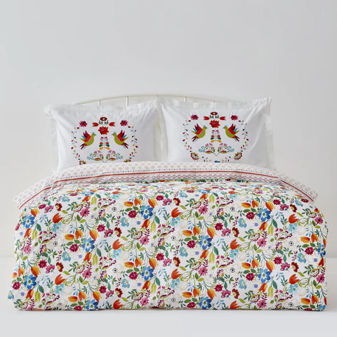 Karaca Home Parlin 100% coton ensemble de housse de couette simple