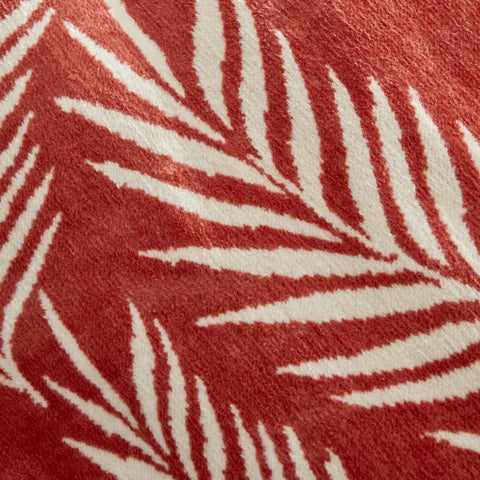 Karaca Home Leaf Plaid en Coton à Feuille Unique, Terracotta