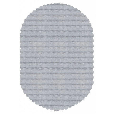 Kaşmir Halı 7/24 Cosy Premium Bubble Gris clair Ovale 80x150 cm