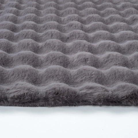 Kaşmir Halı 7/24 Cosy Premium Bubble Anthracite Ovale 80x150 cm