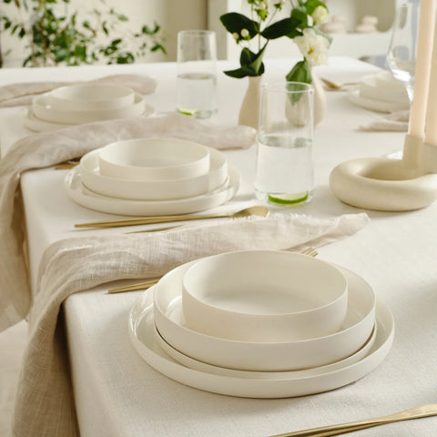 Karaca Finesse 24 Pièces Service de Table 6 Places Blanc