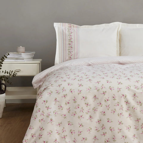 Karaca Home Glen Ensemble de housse de couette individuelle en coton rose