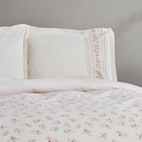 Karaca Home Glen Ensemble de housse de couette individuelle en coton rose