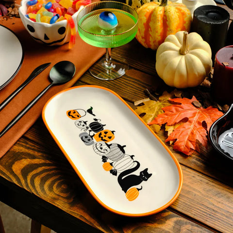 Assiette de Service Halloween Citrouilles Karaca 29 cm