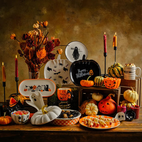 Assiette de Service Halloween Citrouilles Karaca 29 cm